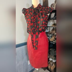 Chic Red l Skirt Size 4